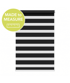 Custom Made to Measure Black Day & Night Zebra Roller Blind (165cm drop)