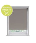 Custom Made To Measure Twist Fit No Drill Thermal Blackout Roller Blinds Cream