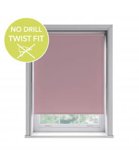 Custom Made To Measure Twist Fit No Drill Thermal Blackout Roller Blinds Pink