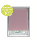 Custom Made To Measure Twist Fit No Drill Thermal Blackout Roller Blinds Pink
