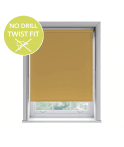 Custom Made To Measure Twist Fit No Drill Thermal Blackout Roller Blinds Yellow