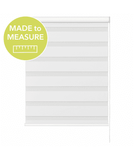 Custom Made to Measure White Day & Night Zebra Roller Blind (165cm drop)