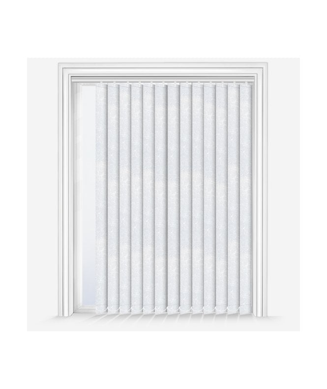 New Edge Blinds Custom Made United Glitz White Dimout Vertical Blind