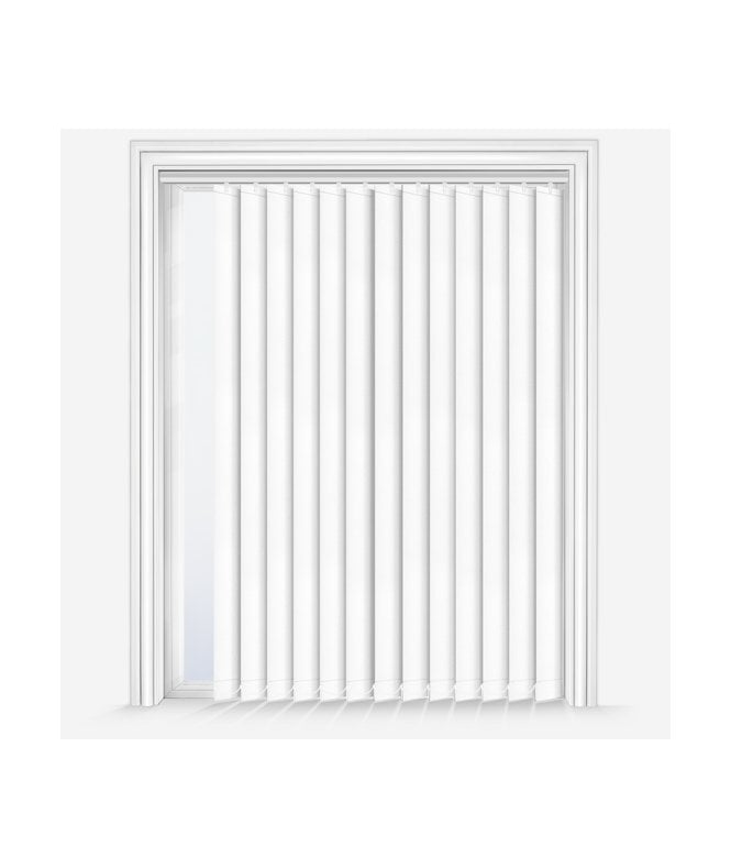 New Edge Blinds Custom Made United Luxor White Blackout Vertical Blind
