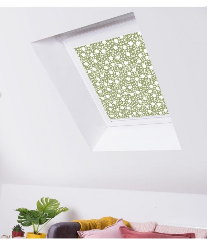 New Edge Blinds Daisy Stencil Fern Blackout Skylight Blind for DAKSTRA® Roof Windows