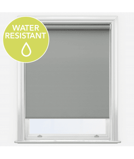 Dark Grey Water & Moisture Resistant PVC Blackout Roller Blinds Ideal for Bathroom & Kitchen 160cm Length