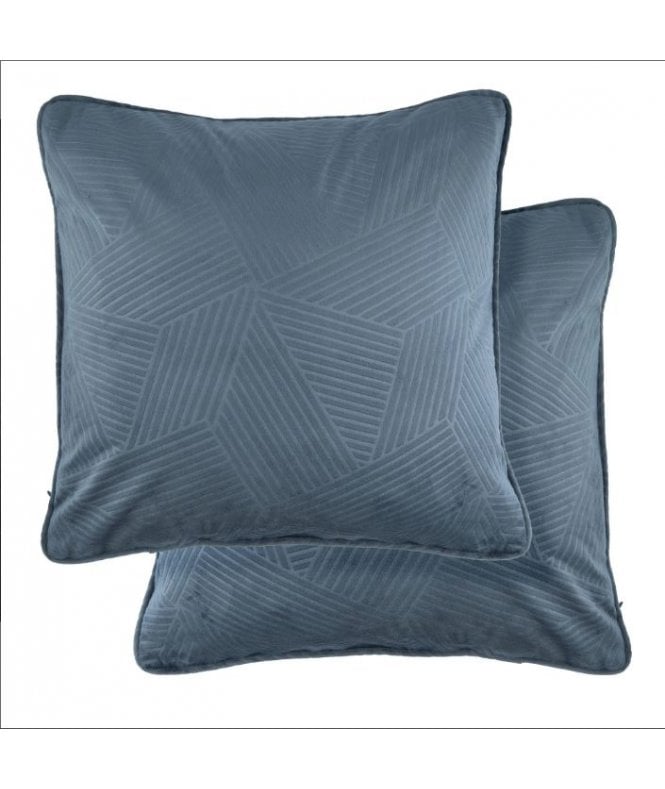 New Edge Blinds Deco Collection Soft Velvet Geometric Cushion Cover in Charcoal