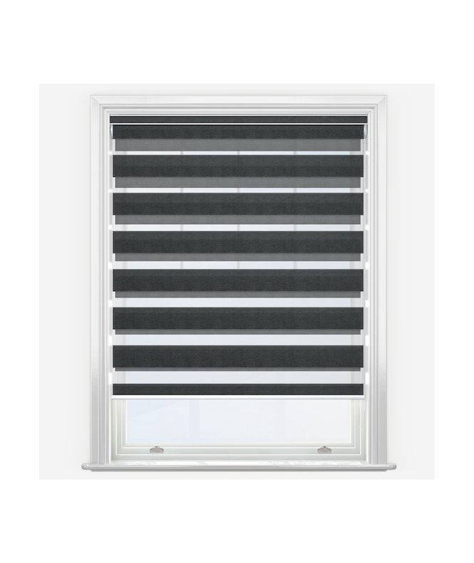 New Edge Blinds Disie Gunmetal Dimout Day & Night Roller Blind