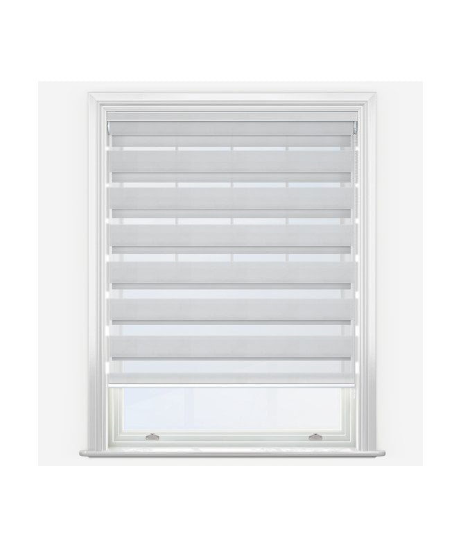 New Edge Blinds Disie White Dimout Day & Night Roller Blind