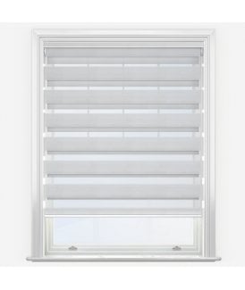 Disie White Dimout Day & Night Roller Blind