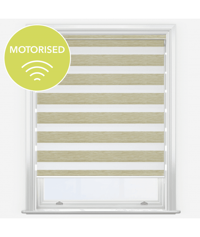 New Edge Blinds Dixie Sand Motorised Dimout Day & Night Roller Blind
