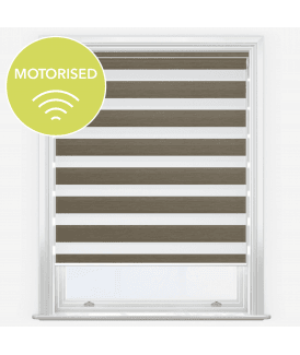 Dixie Taupe Motorised Dimout Day & Night Roller Blind