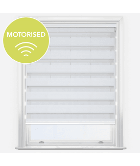 Domus Simply White Motorised Dimout Day & Night Roller Blind