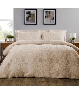 Dorchester Jacquard Duvet Set in Champagne
