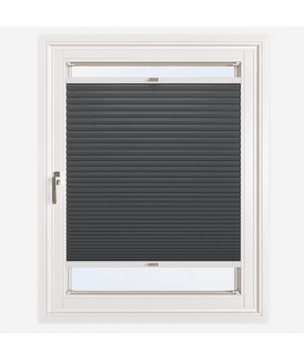 Easy Click No Drill Pleated Honeycomb Cellular Blackout Blind in Anthracite