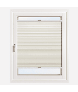 Easy Click No Drill Pleated Honeycomb Cellular Blackout Blind in Pearl