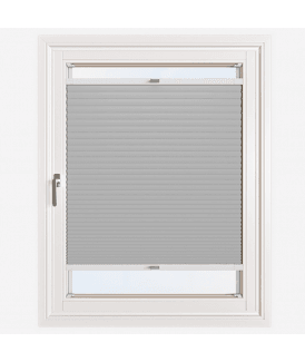 Easy Click No Drill Pleated Honeycomb Cellular Blackout Blind in Vintage Grey