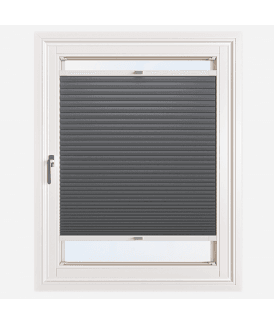 Easy Click No Drill Pleated Honeycomb Cellular Dimout Blind in Anthracite
