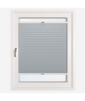Easy Click No Drill Pleated Honeycomb Cellular Dimout Blind in Dove Grey