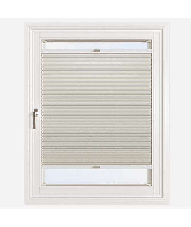 New Edge Blinds Easy Stick Self Adhesive No Drill Pleated Honeycomb Cellular Blackout Blind in Dawn