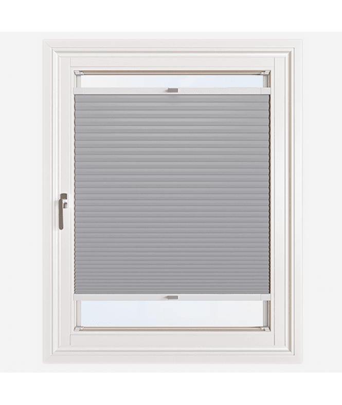 New Edge Blinds Easy Stick Self Adhesive No Drill Pleated Honeycomb Cellular Blackout Blind in Dove Grey