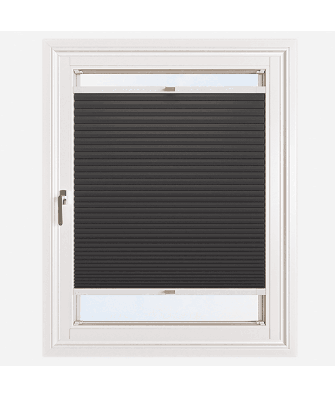 New Edge Blinds Easy Stick Self Adhesive No Drill Pleated Honeycomb Cellular Blackout Blind in Espresso