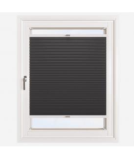 Easy Stick Self Adhesive No Drill Pleated Honeycomb Cellular Blackout Blind in Espresso