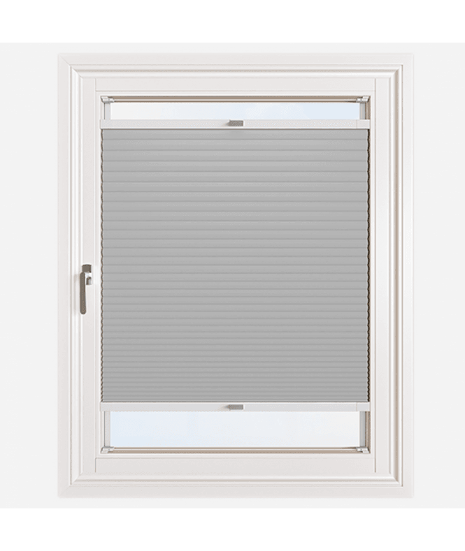 New Edge Blinds Easy Stick Self Adhesive No Drill Pleated Honeycomb Cellular Blackout Blind in Vintage Grey