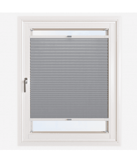 Easy Stick Self Adhesive No Drill Pleated Honeycomb Cellular Dimout Blind in Dove Grey