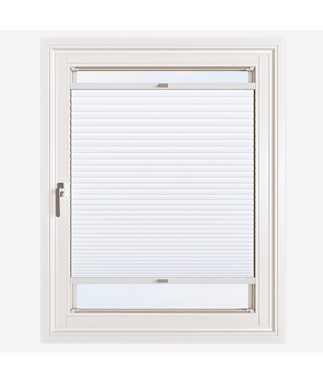 New Edge Blinds Easy Stick Self Adhesive No Drill Pleated Honeycomb Cellular Dimout Blind in White