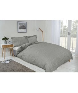 Eden Collection Quilted Duvet Set in Silver