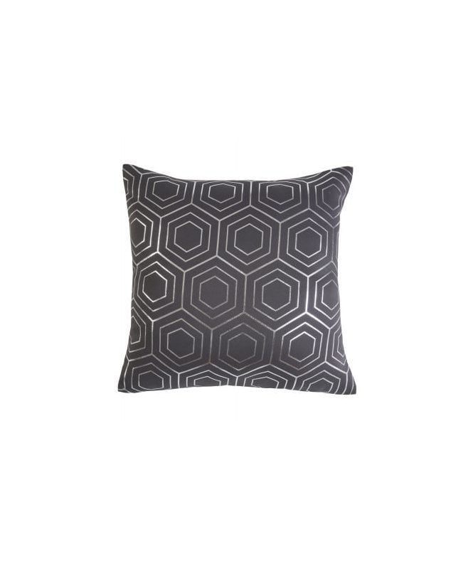 New Edge Blinds Element Collection Geometric Cushion Cover in Charcoal