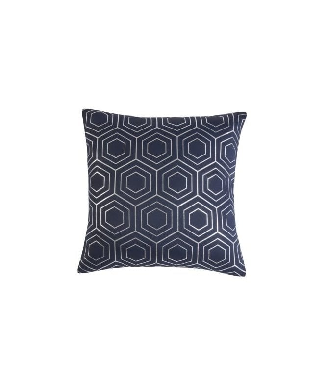 New Edge Blinds Element Collection Geometric Cushion Cover in Navy