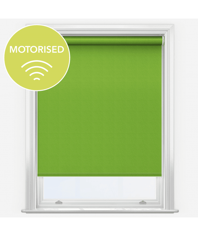 New Edge Blinds Elements Apple Green Made to Measure Motorised Blackout Roller Blind