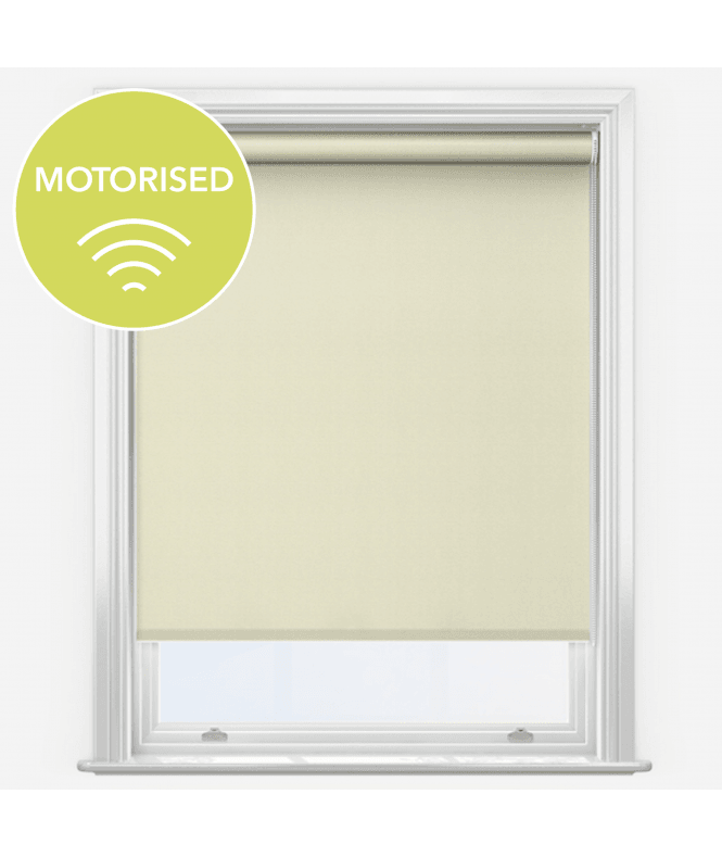 New Edge Blinds Elements Cream Made to Measure Motorised Blackout Roller Blind