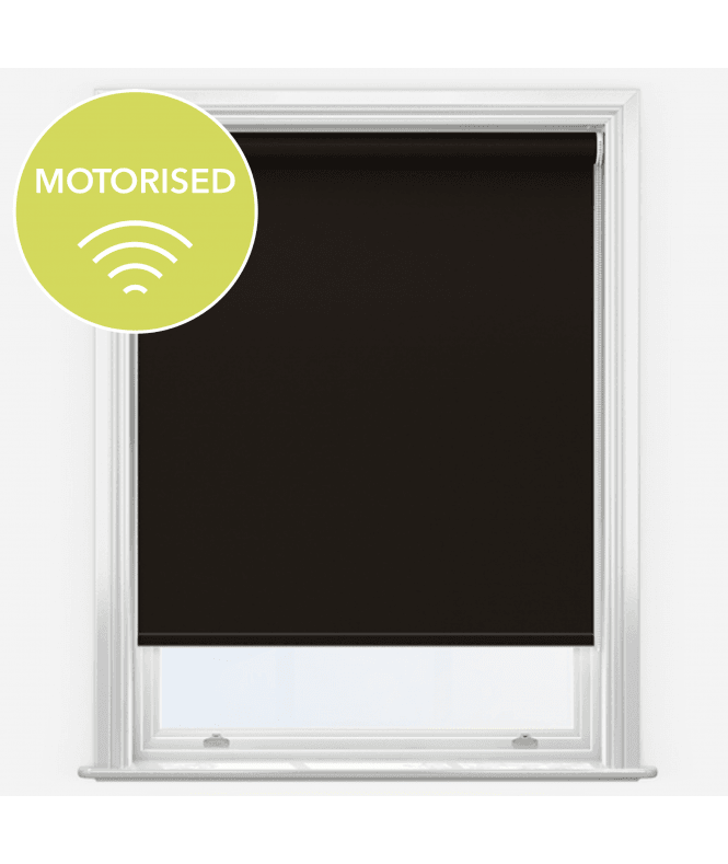 New Edge Blinds Elements Espresso Made to Measure Motorised Blackout Roller Blind