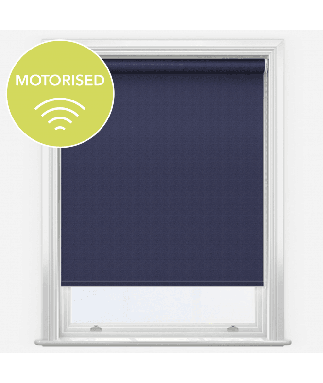 New Edge Blinds Elements Indigo Made to Measure Motorised Blackout Roller Blind