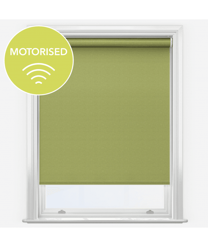 New Edge Blinds Elements Lime Made to Measure Motorised Blackout Roller Blind