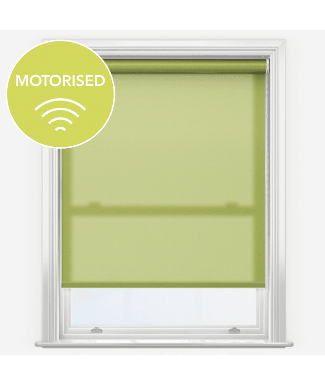 New Edge Blinds Elements Lime Made to Measure Motorised Dimout Roller Blind