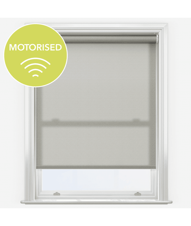 New Edge Blinds Elements Linen Made to Measure Motorised Dimout Roller Blind