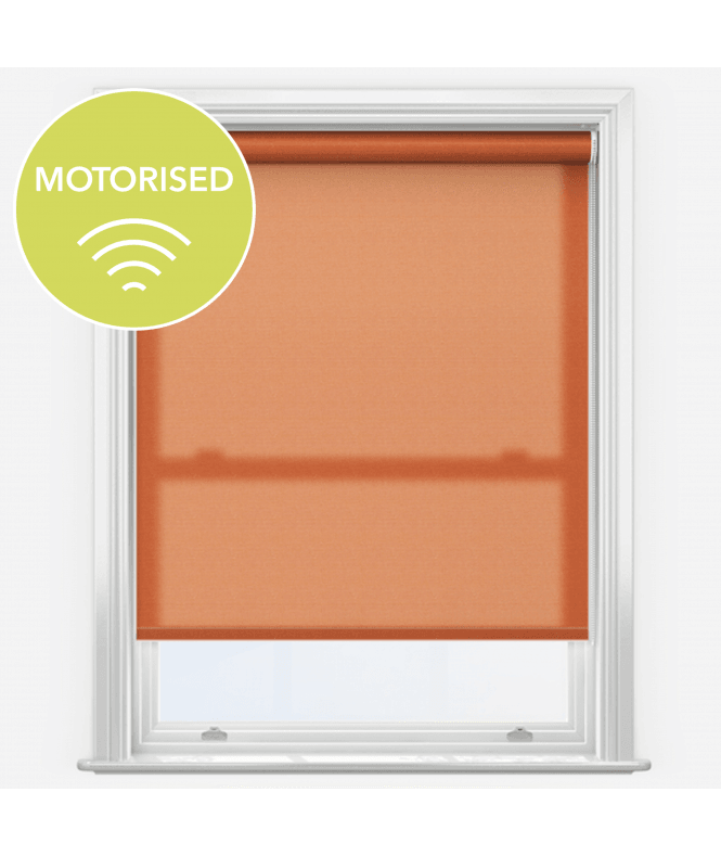 New Edge Blinds Elements Marmalade Made to Measure Motorised Dimout Roller Blind
