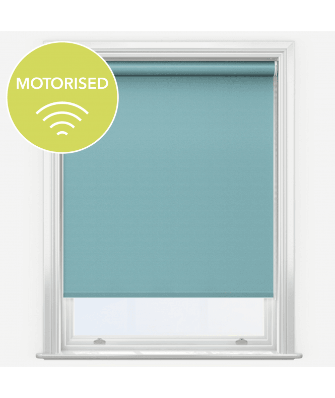 New Edge Blinds Elements Ocean Green Made to Measure Motorised Blackout Roller Blind