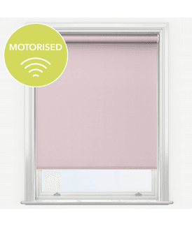 Elements Peony Pink Made to Measure Motorised Blackout Roller Blind