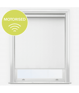 Elements Porcelain White Made to Measure Motorised Blackout Roller Blind