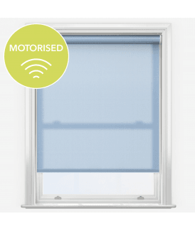 Elements Powder Blue Made to Measure Motorised Dimout Roller Blind
