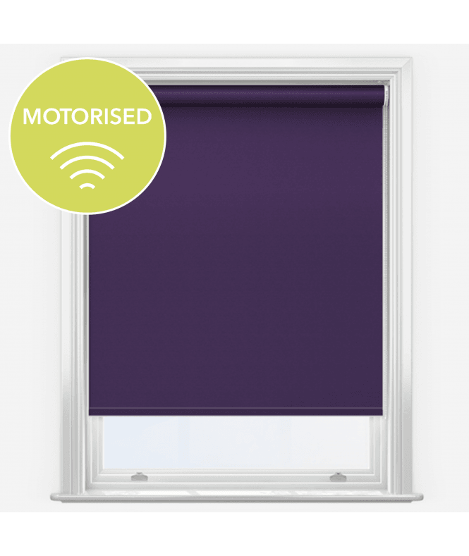 New Edge Blinds Elements Purple Made to Measure Motorised Blackout Roller Blind