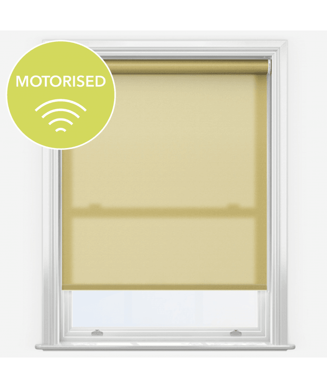 New Edge Blinds Elements Stem Green Made to Measure Motorised Dimout Roller Blind