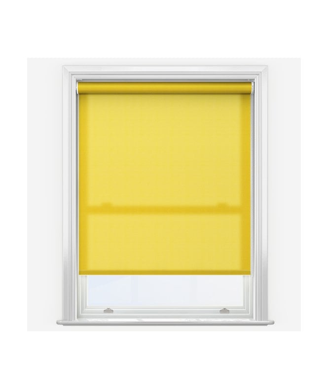 New Edge Blinds Elements Sunshine Yellow Made to Measure Dimout Roller Blind