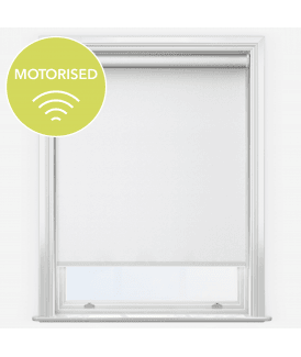 Elements White Made to Measure Motorised Blackout Roller Blind