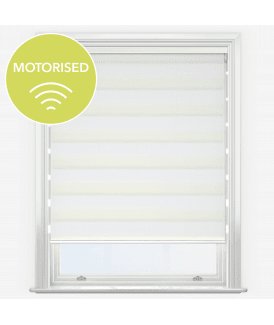 Enkel Warm White Motorised Dimout Day & Night Roller Blind